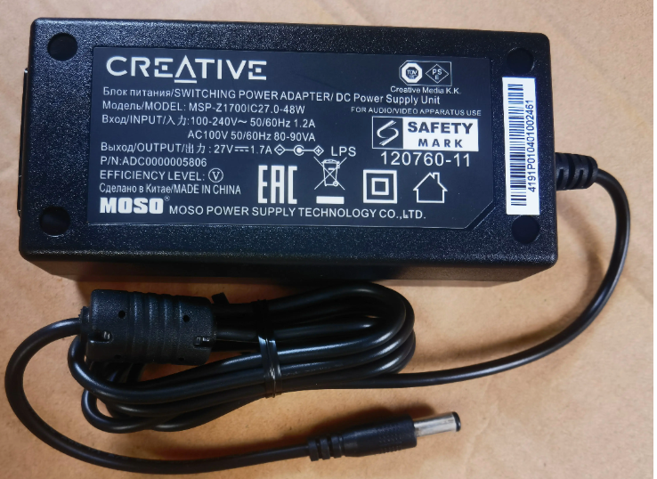 27V Power Adapter for Creative GigaWorks T40 Series II 2.0 Multimedia Speaker System MF1616 51MF1610AA002 MF1615 MF 1616